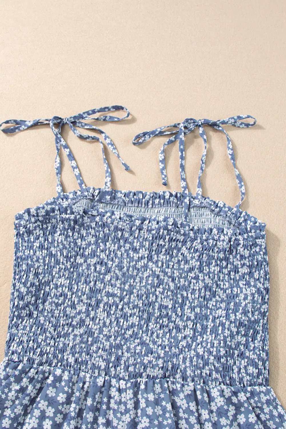 Indie Smocked Bodice Wide Leg Floral Jumpsuit - Love Salve